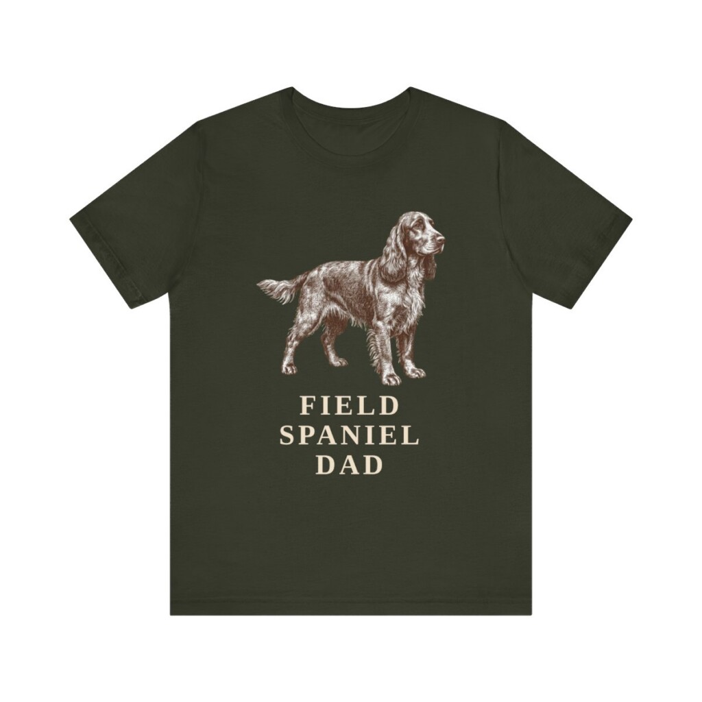 Field Spaniel Dad Shirt, Vintage Dog Sketch Tee, Dog Dad Gift