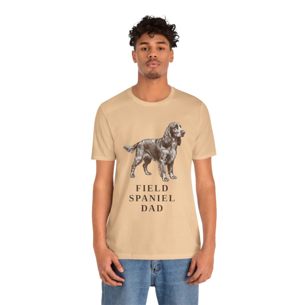 Field Spaniel Dad Shirt, Vintage Dog Sketch Tee, Dog Dad Gift
