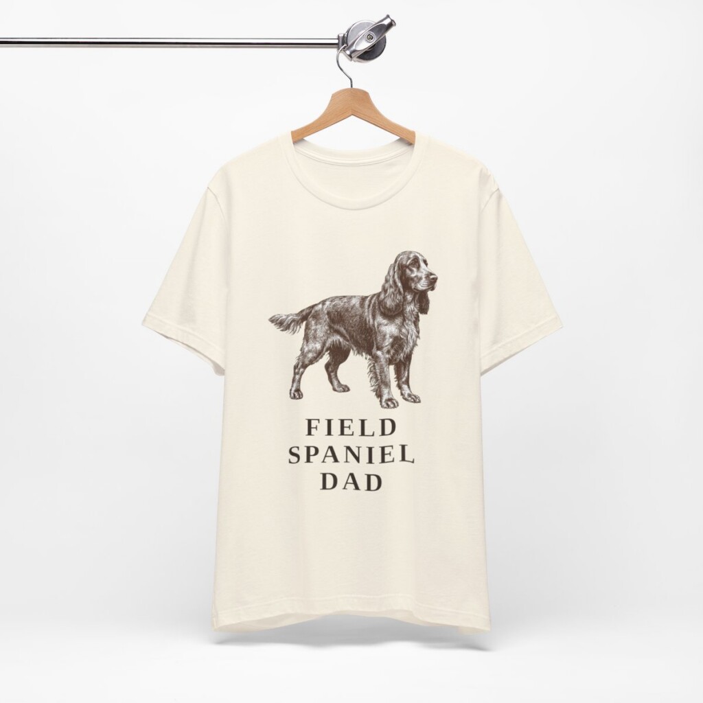 Field Spaniel Dad Shirt, Vintage Dog Sketch Tee, Dog Dad Gift