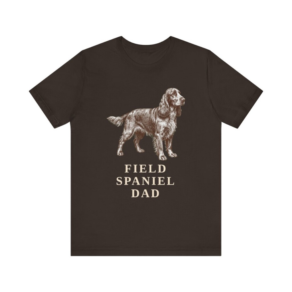 Field Spaniel Dad Shirt, Vintage Dog Sketch Tee, Dog Dad Gift
