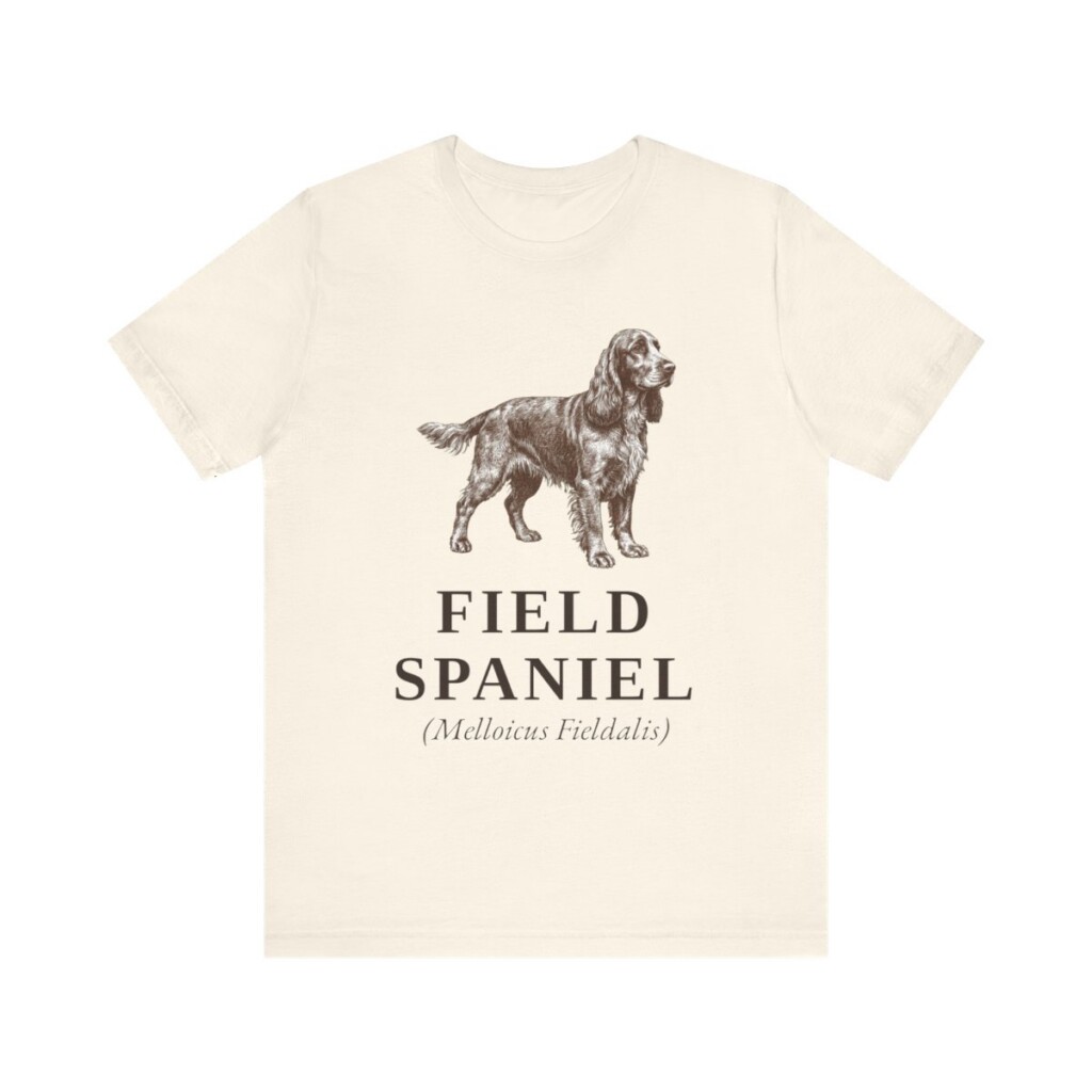 Field Spaniel Latin Shirt, Vintage Dog Sketch Tee, Dog Latin Gift