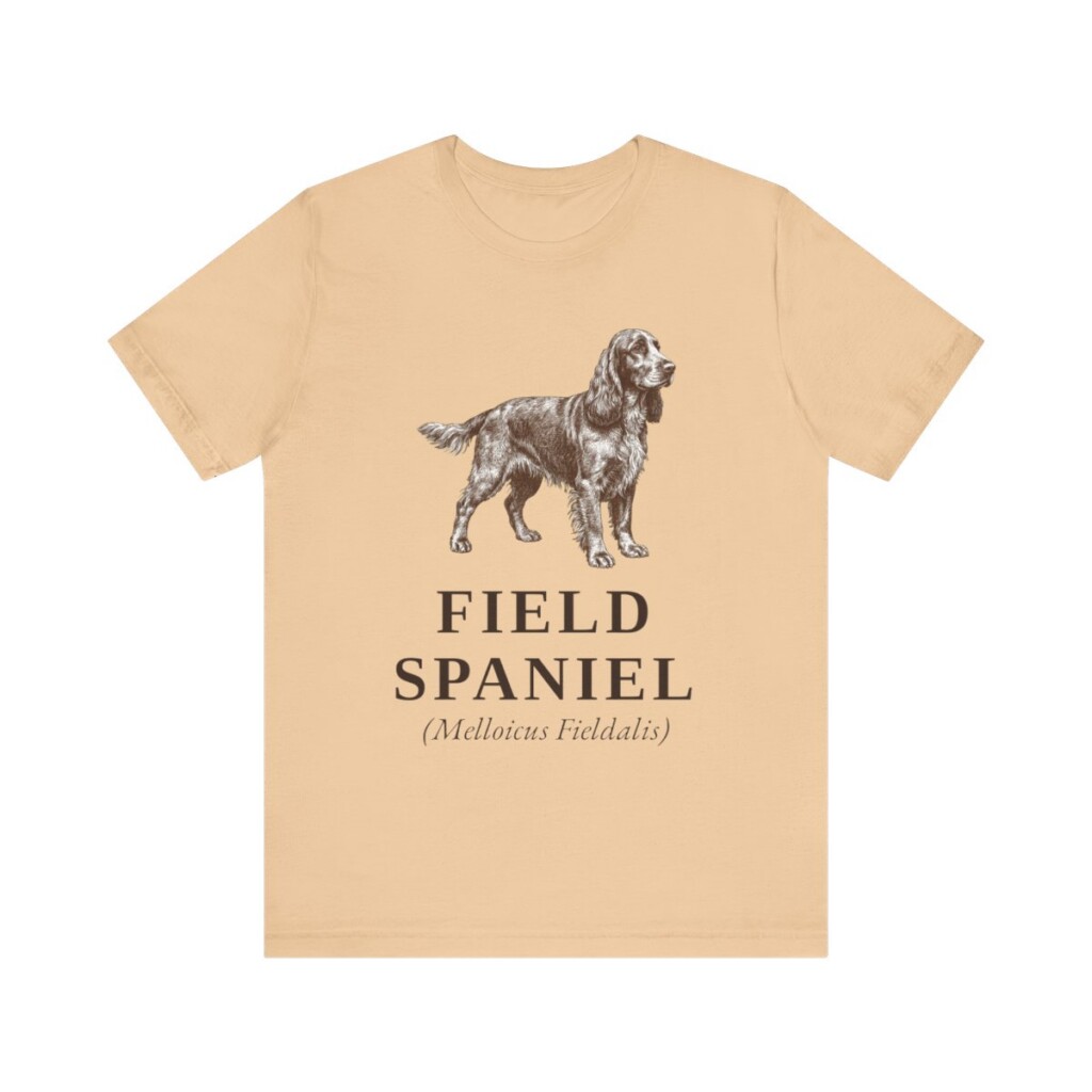Field Spaniel Latin Shirt, Vintage Dog Sketch Tee, Dog Latin Gift