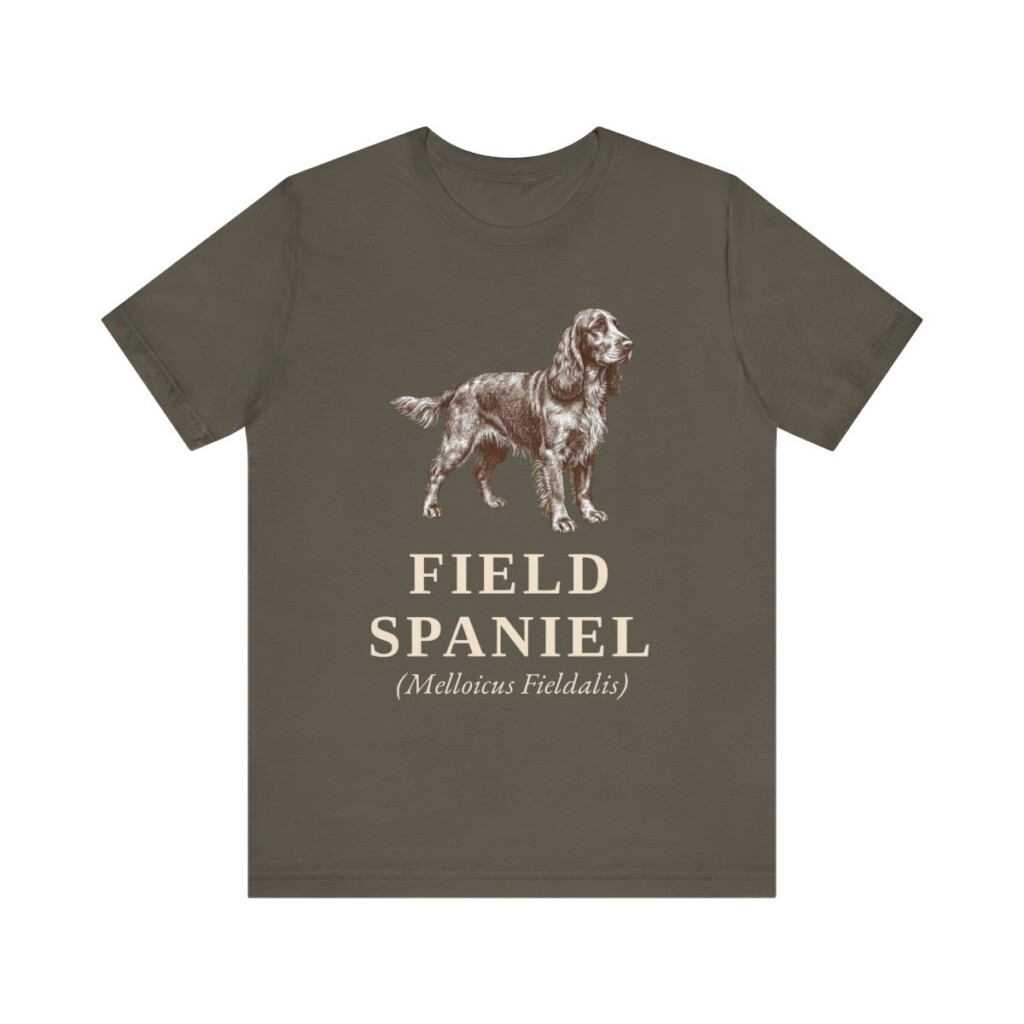 Field Spaniel Latin Shirt, Vintage Dog Sketch Tee, Dog Latin Gift