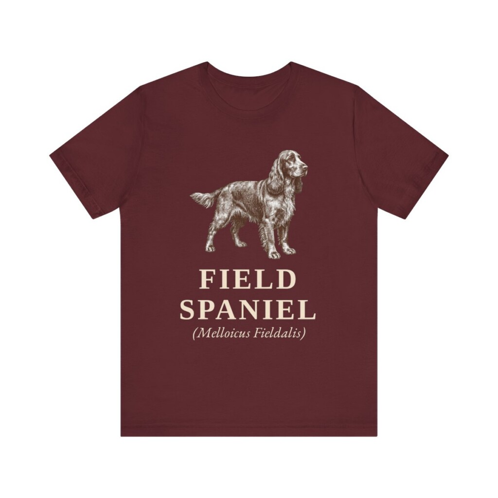 Field Spaniel Latin Shirt, Vintage Dog Sketch Tee, Dog Latin Gift