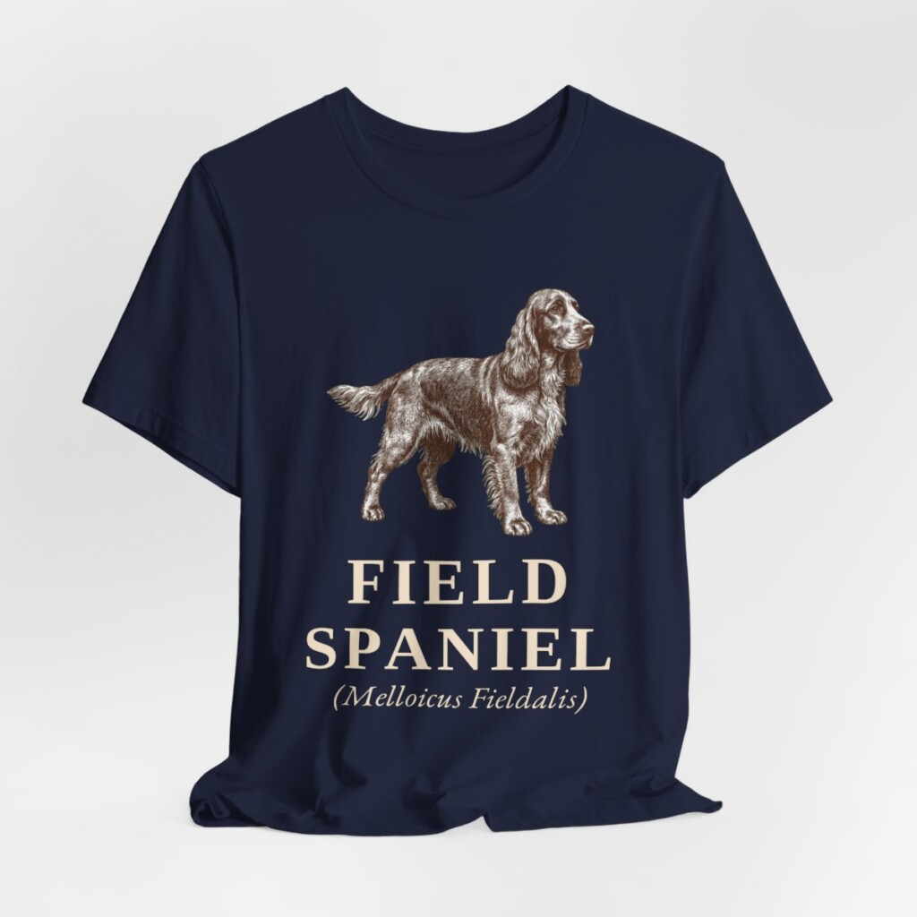 Field Spaniel Latin Shirt, Vintage Dog Sketch Tee, Dog Latin Gift