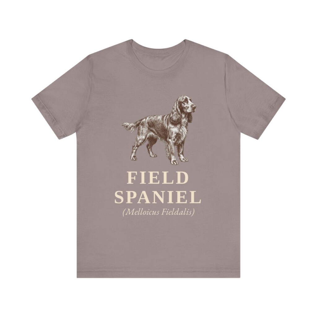 Field Spaniel Latin Shirt, Vintage Dog Sketch Tee, Dog Latin Gift