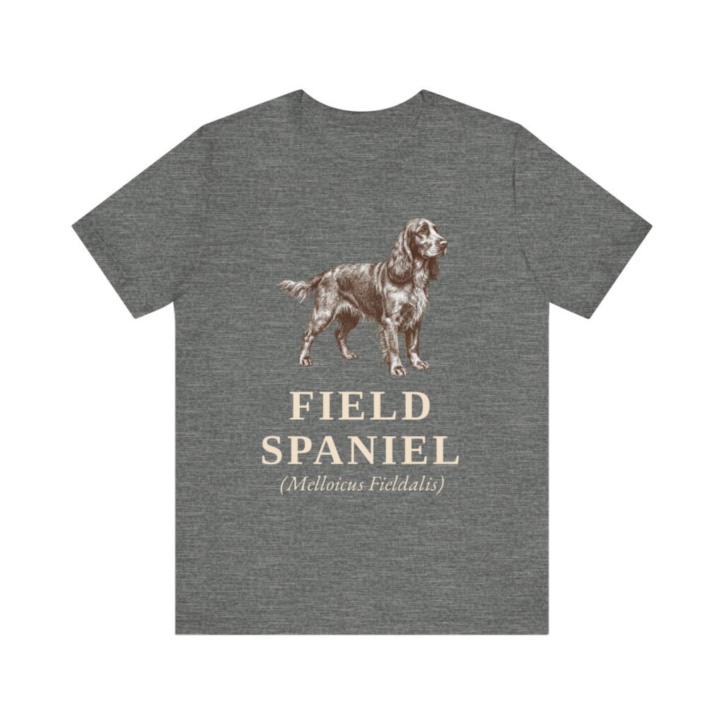 Field Spaniel Latin Shirt, Vintage Dog Sketch Tee, Dog Latin Gift