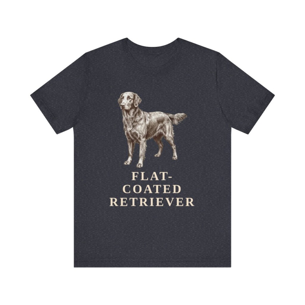 Flat-Coated Retriever Lover Shirt, Vintage Dog Sketch Tee, Dog Lover Gift