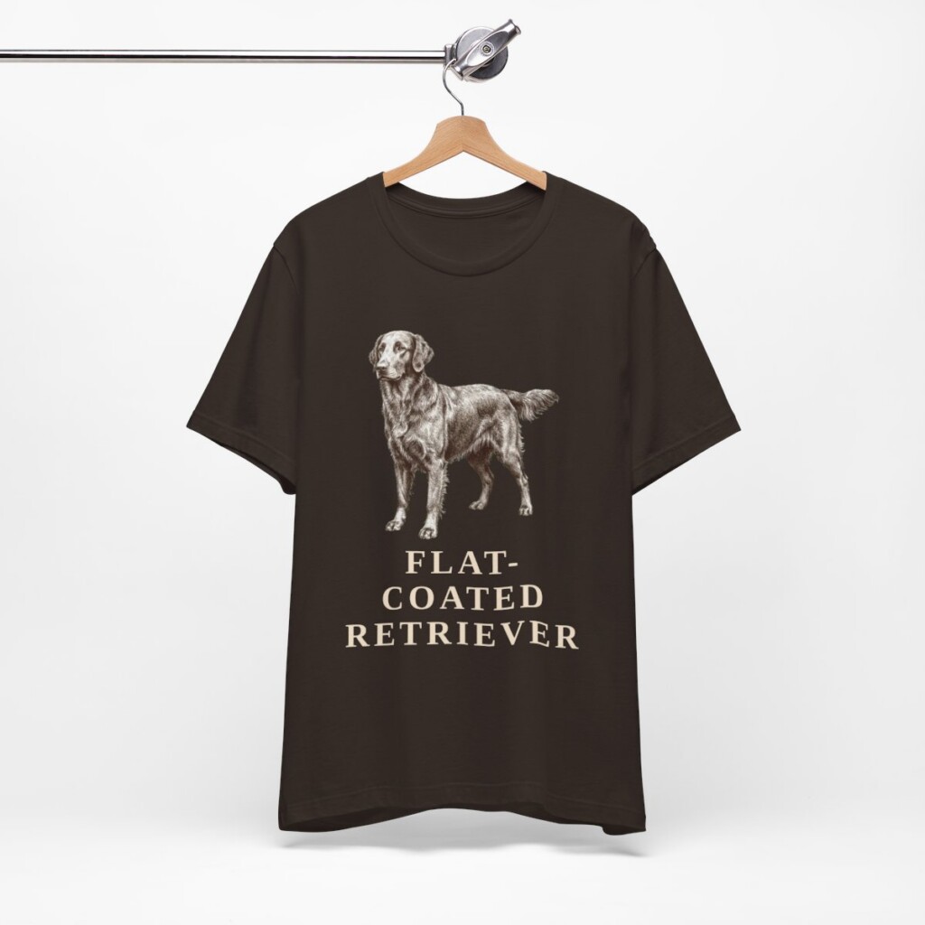 Flat-Coated Retriever Lover Shirt, Vintage Dog Sketch Tee, Dog Lover Gift