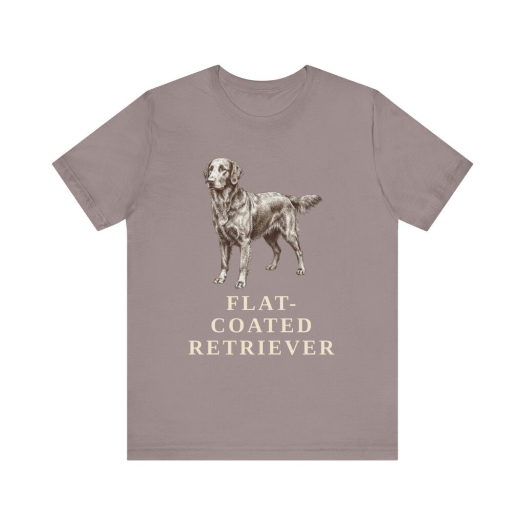 Flat-Coated Retriever Lover Shirt, Vintage Dog Sketch Tee, Dog Lover Gift