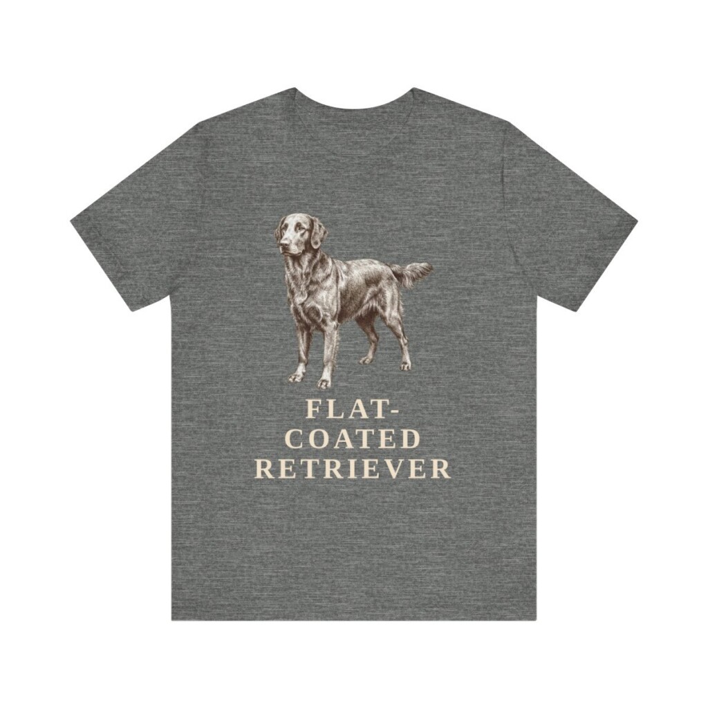 Flat-Coated Retriever Lover Shirt, Vintage Dog Sketch Tee, Dog Lover Gift