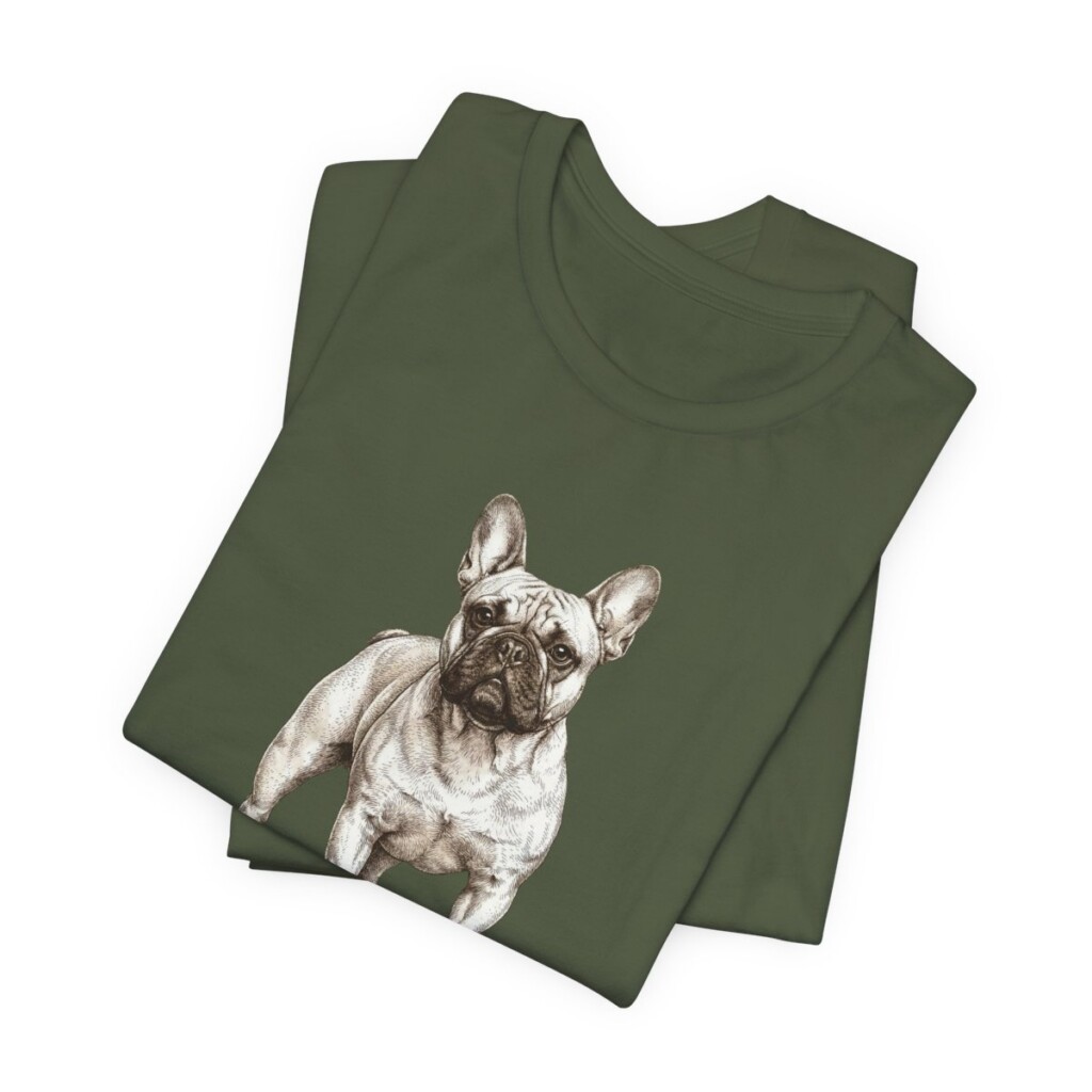 French Bulldog Lover Shirt, Vintage Dog Sketch Tee, Dog Lover Gift