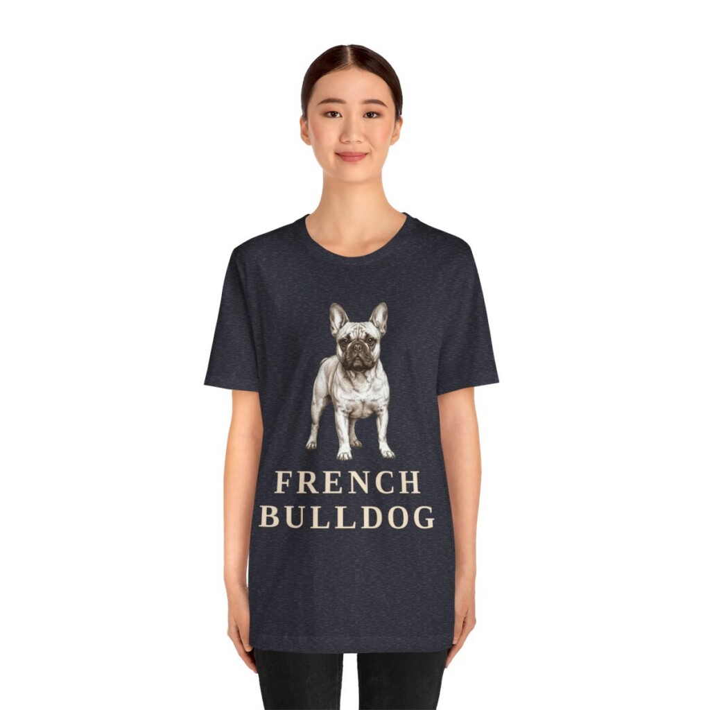 French Bulldog Lover Shirt, Vintage Dog Sketch Tee, Dog Lover Gift