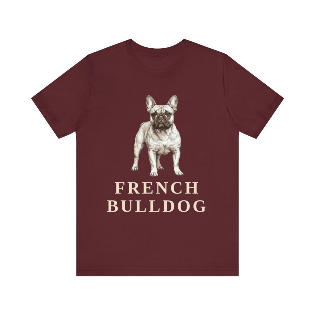 French Bulldog Lover Shirt, Vintage Dog Sketch Tee, Dog Lover Gift