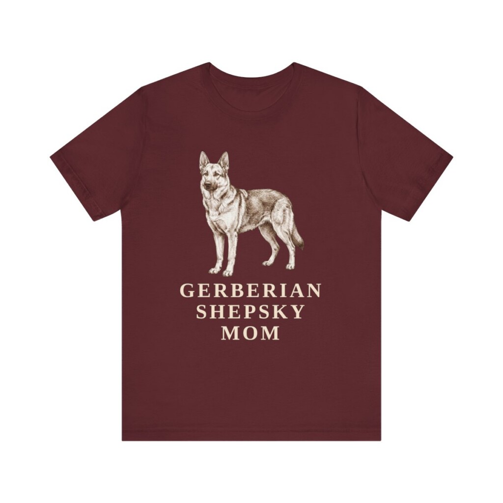 Gerberian Shepsky Mom Shirt, Vintage Dog Sketch Tee, Dog Mom Gift