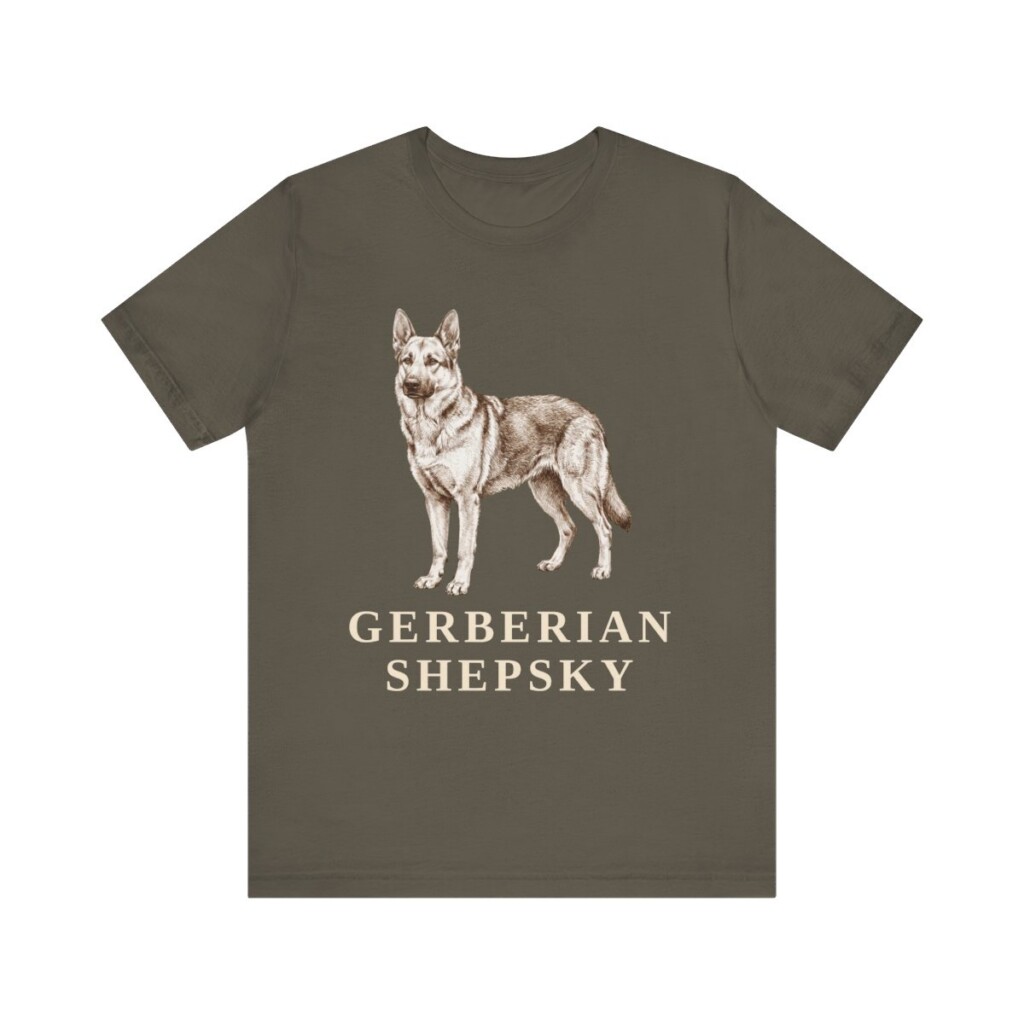 Gerberian Shepsky Shirt, Vintage Dog Sketch Tee, Dog Lover Gift