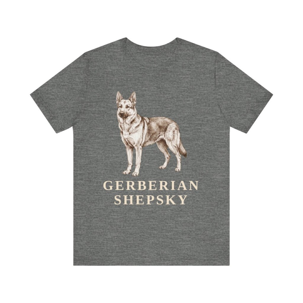 Gerberian Shepsky Shirt, Vintage Dog Sketch Tee, Dog Lover Gift