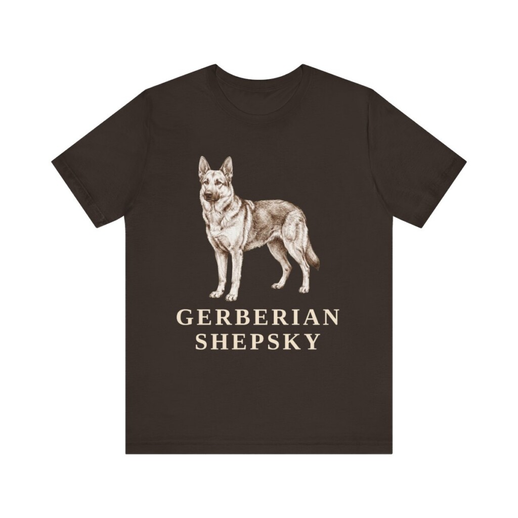 Gerberian Shepsky Shirt, Vintage Dog Sketch Tee, Dog Lover Gift