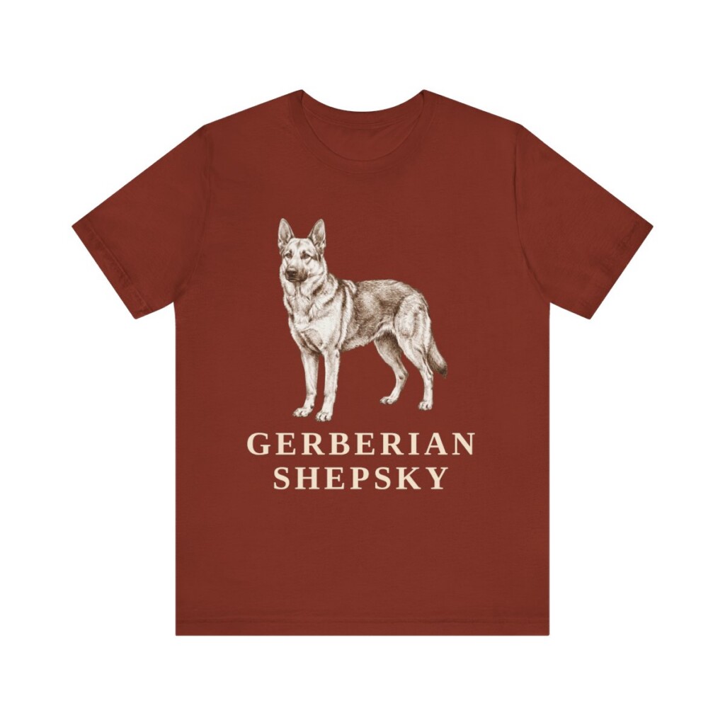 Gerberian Shepsky Shirt, Vintage Dog Sketch Tee, Dog Lover Gift