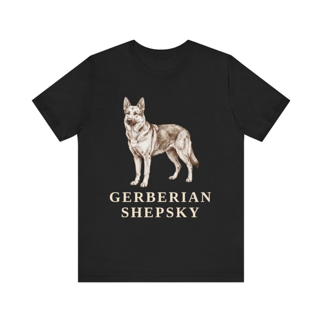 Gerberian Shepsky Shirt, Vintage Dog Sketch Tee, Dog Lover Gift