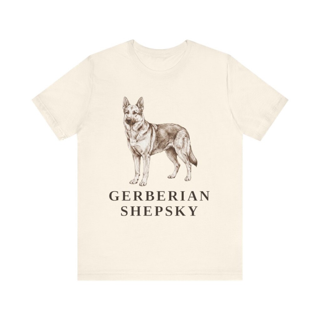 Gerberian Shepsky Shirt, Vintage Dog Sketch Tee, Dog Lover Gift