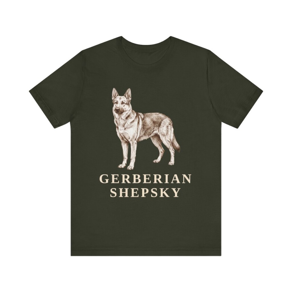 Gerberian Shepsky Shirt, Vintage Dog Sketch Tee, Dog Lover Gift