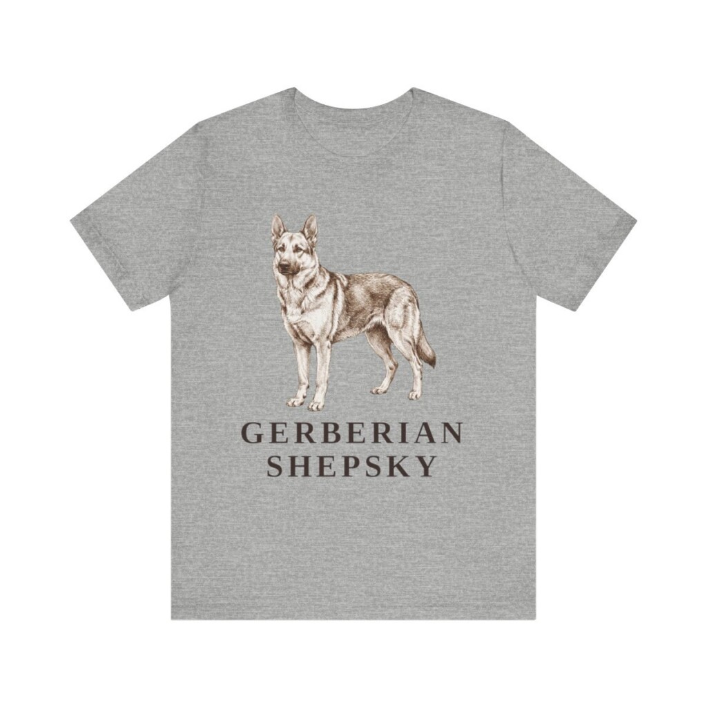 Gerberian Shepsky Shirt, Vintage Dog Sketch Tee, Dog Lover Gift
