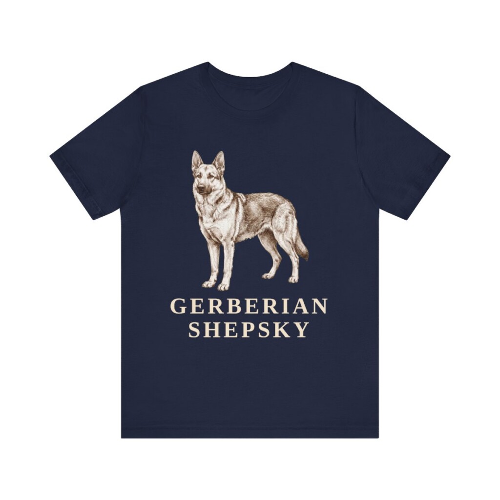 Gerberian Shepsky Shirt, Vintage Dog Sketch Tee, Dog Lover Gift