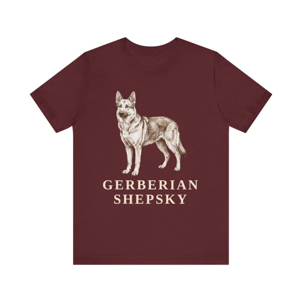 Gerberian Shepsky Shirt, Vintage Dog Sketch Tee, Dog Lover Gift