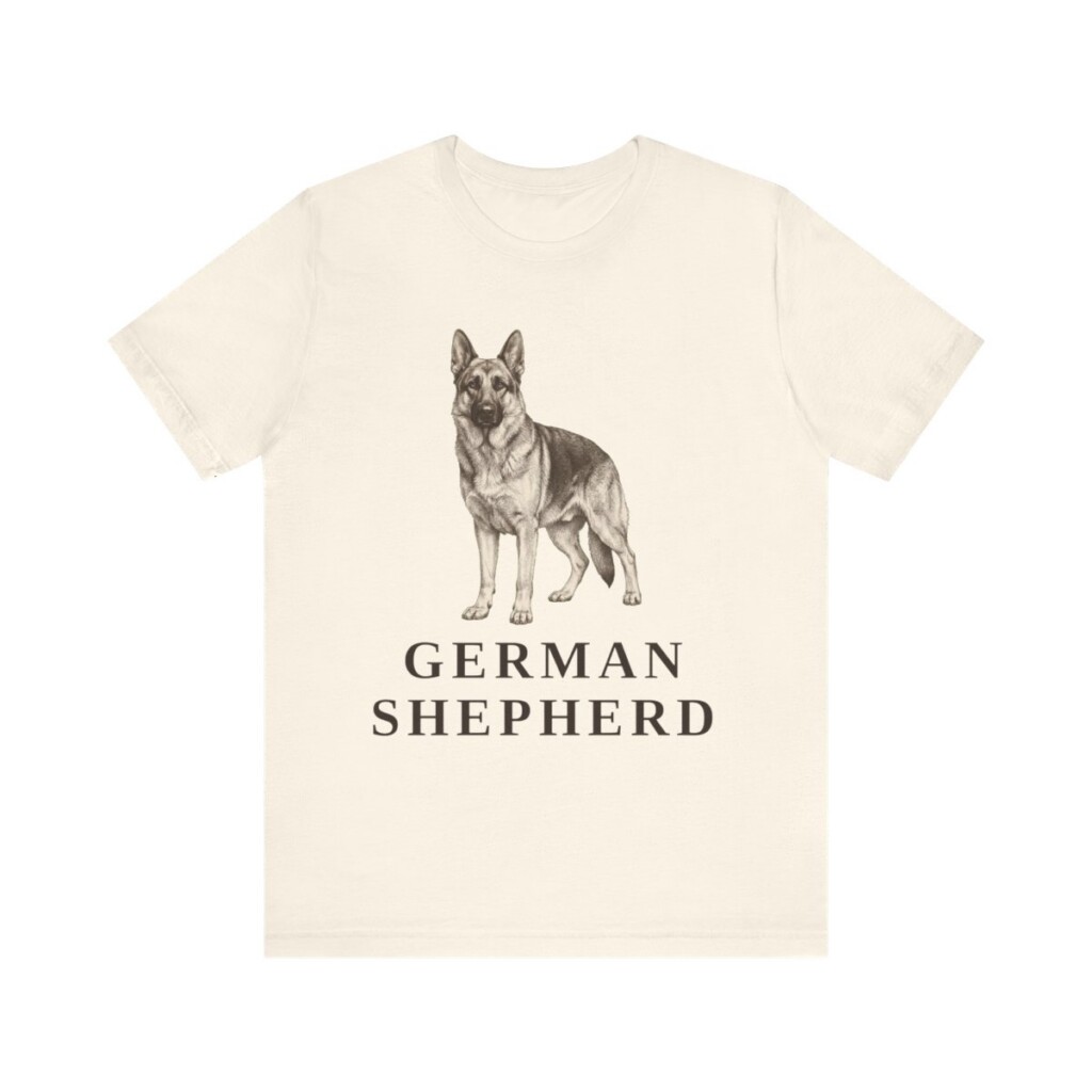 German Shepherd Lover Shirt, Vintage Dog Sketch Tee, Dog Lover Gift