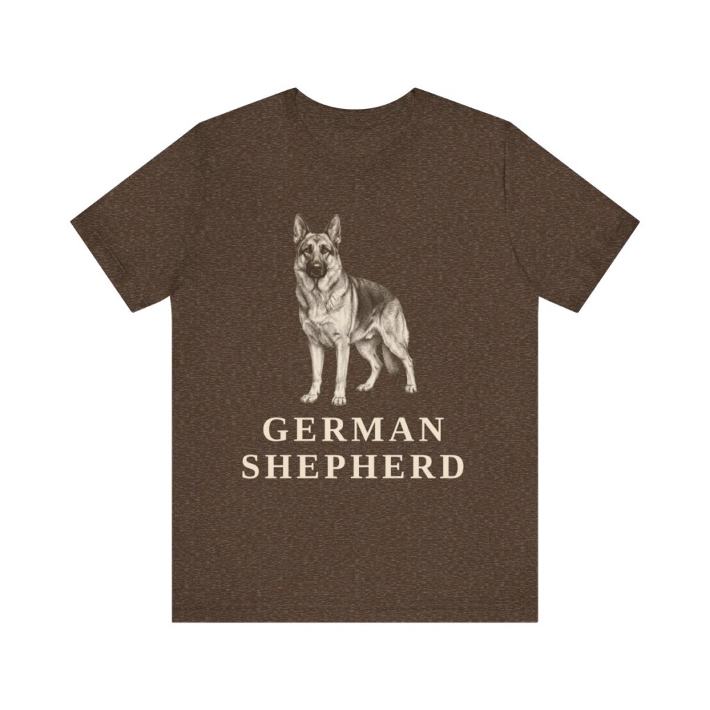 German Shepherd Lover Shirt, Vintage Dog Sketch Tee, Dog Lover Gift