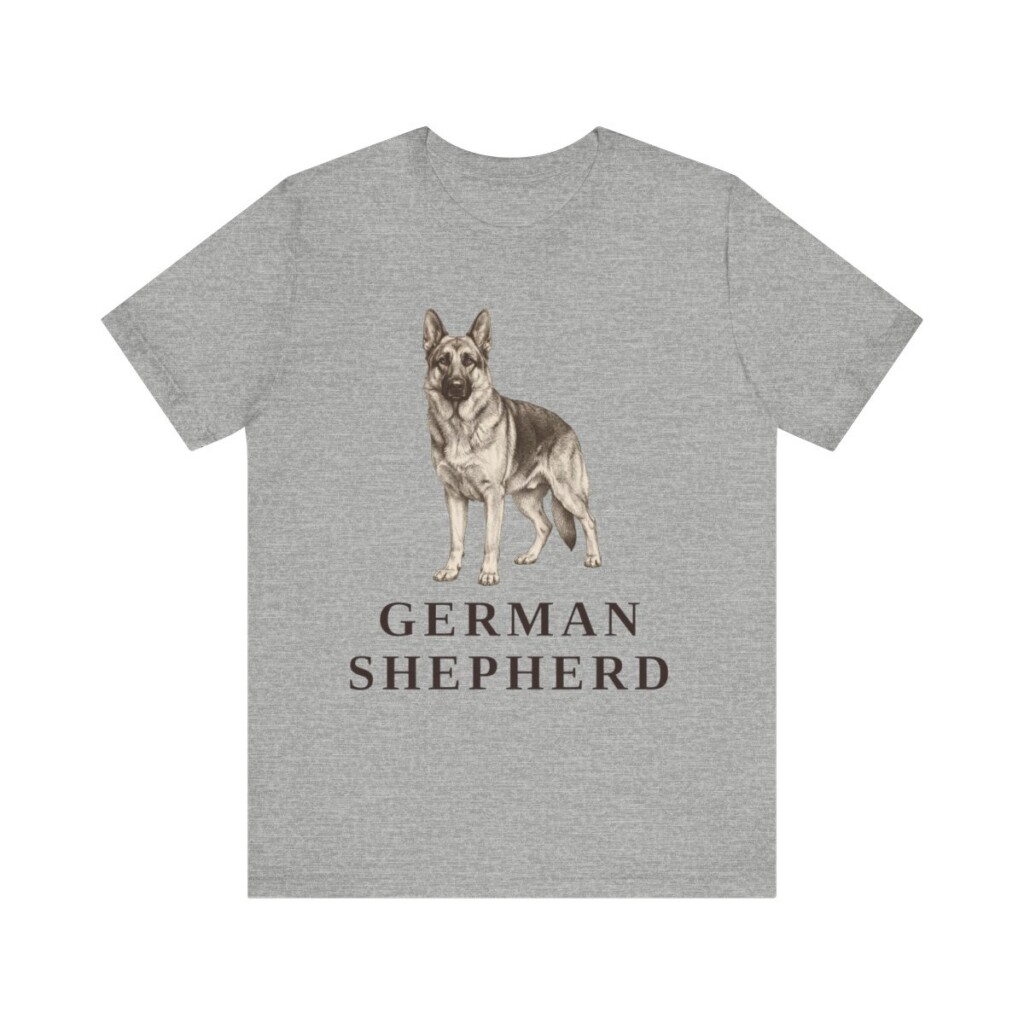 German Shepherd Lover Shirt, Vintage Dog Sketch Tee, Dog Lover Gift