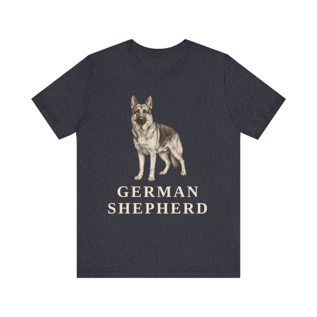 German Shepherd Lover Shirt, Vintage Dog Sketch Tee, Dog Lover Gift