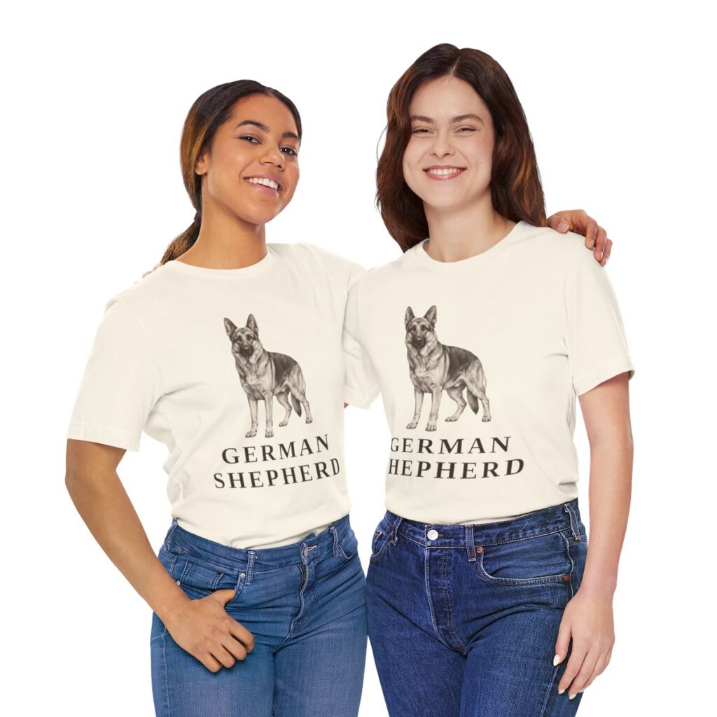 German Shepherd Lover Shirt, Vintage Dog Sketch Tee, Dog Lover Gift