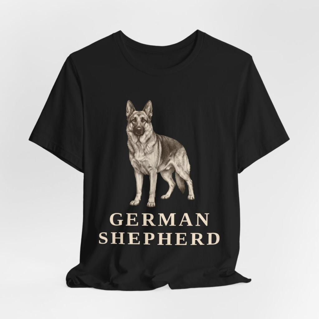 German Shepherd Lover Shirt, Vintage Dog Sketch Tee, Dog Lover Gift