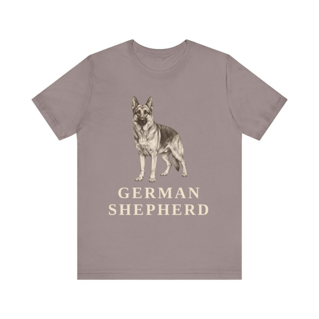 German Shepherd Lover Shirt, Vintage Dog Sketch Tee, Dog Lover Gift