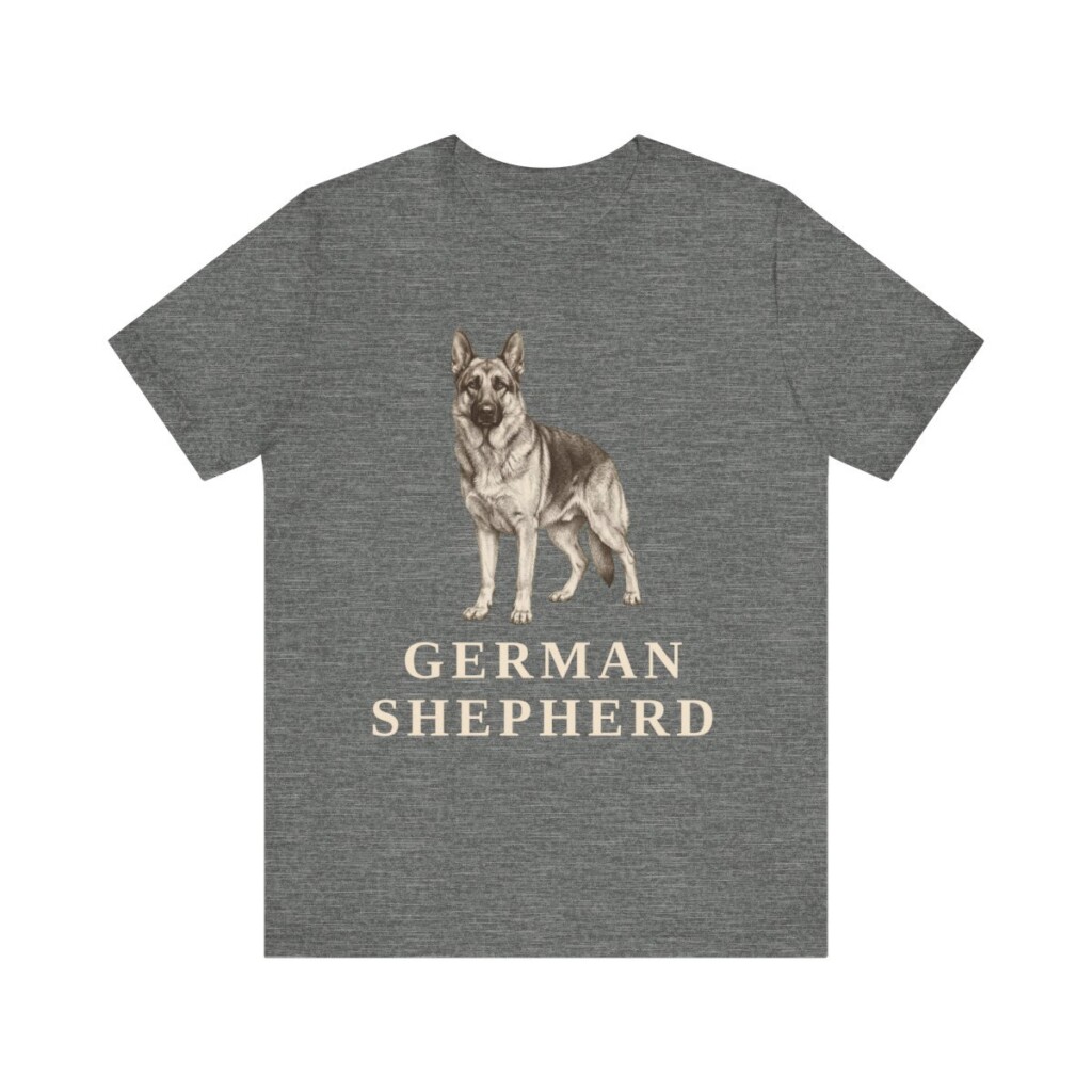 German Shepherd Lover Shirt, Vintage Dog Sketch Tee, Dog Lover Gift
