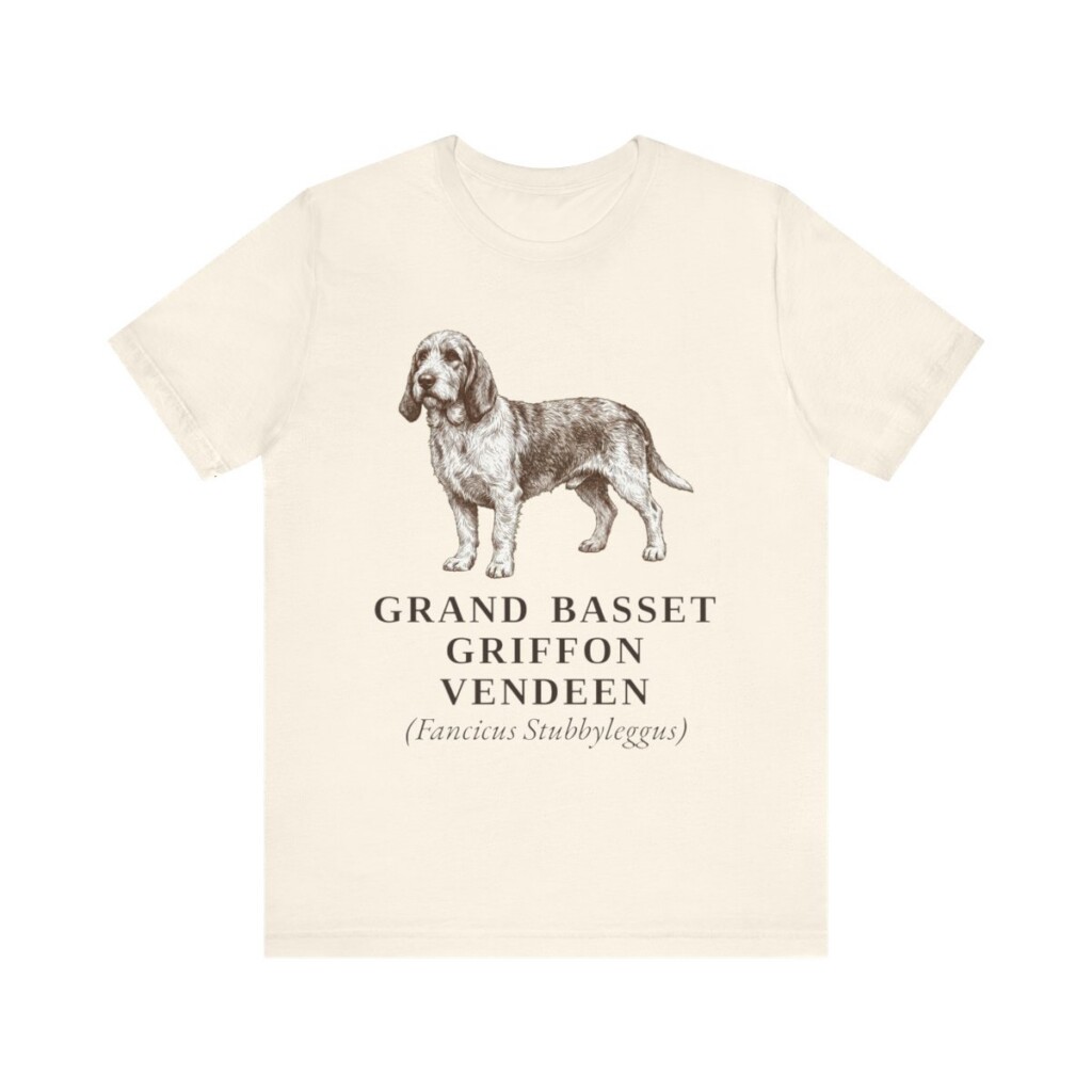 Grand Basset Griffon Vendeen Latin Shirt, Vintage Dog Sketch Tee, Dog Latin Gift