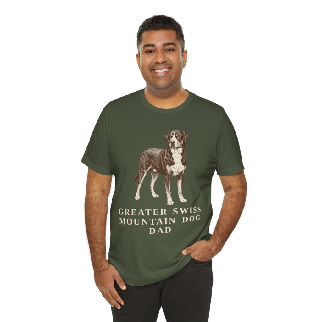 Greater Swiss Mountain Dog Dad Shirt, Vintage Dog Sketch Tee, Dog Dad Gift