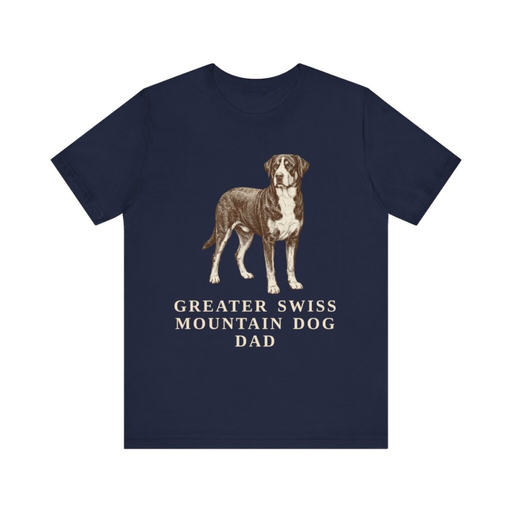 Greater Swiss Mountain Dog Dad Shirt, Vintage Dog Sketch Tee, Dog Dad Gift