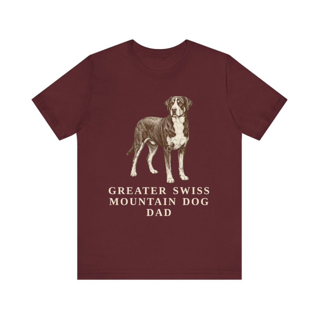 Greater Swiss Mountain Dog Dad Shirt, Vintage Dog Sketch Tee, Dog Dad Gift