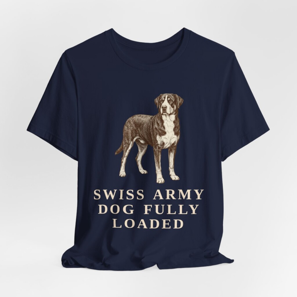 Greater Swiss Mountain Dog Humor Shirt, Vintage Dog Sketch Tee, Dog Humor Gift