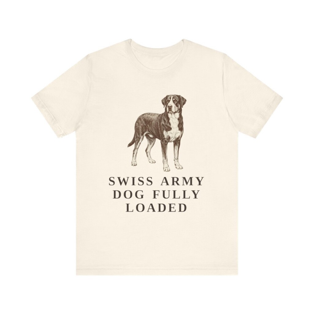 Greater Swiss Mountain Dog Humor Shirt, Vintage Dog Sketch Tee, Dog Humor Gift
