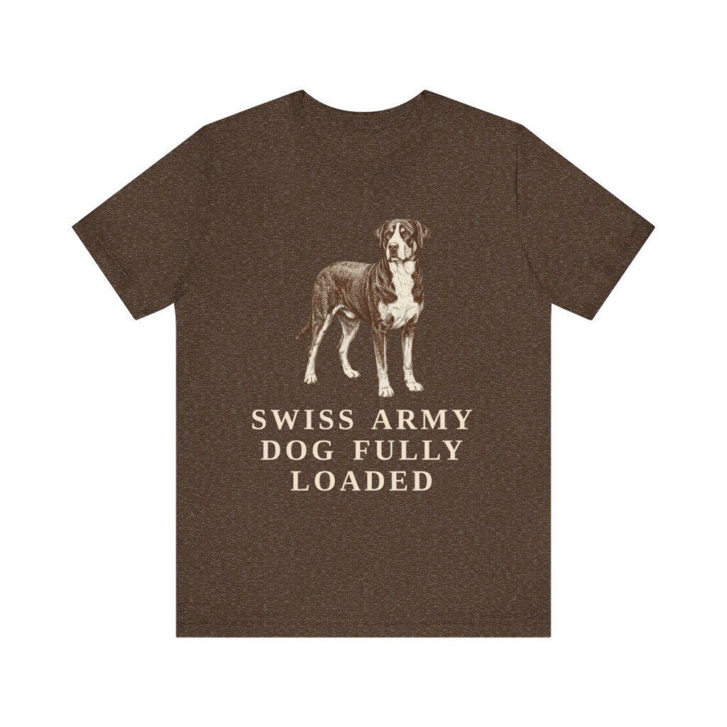 Greater Swiss Mountain Dog Humor Shirt, Vintage Dog Sketch Tee, Dog Humor Gift