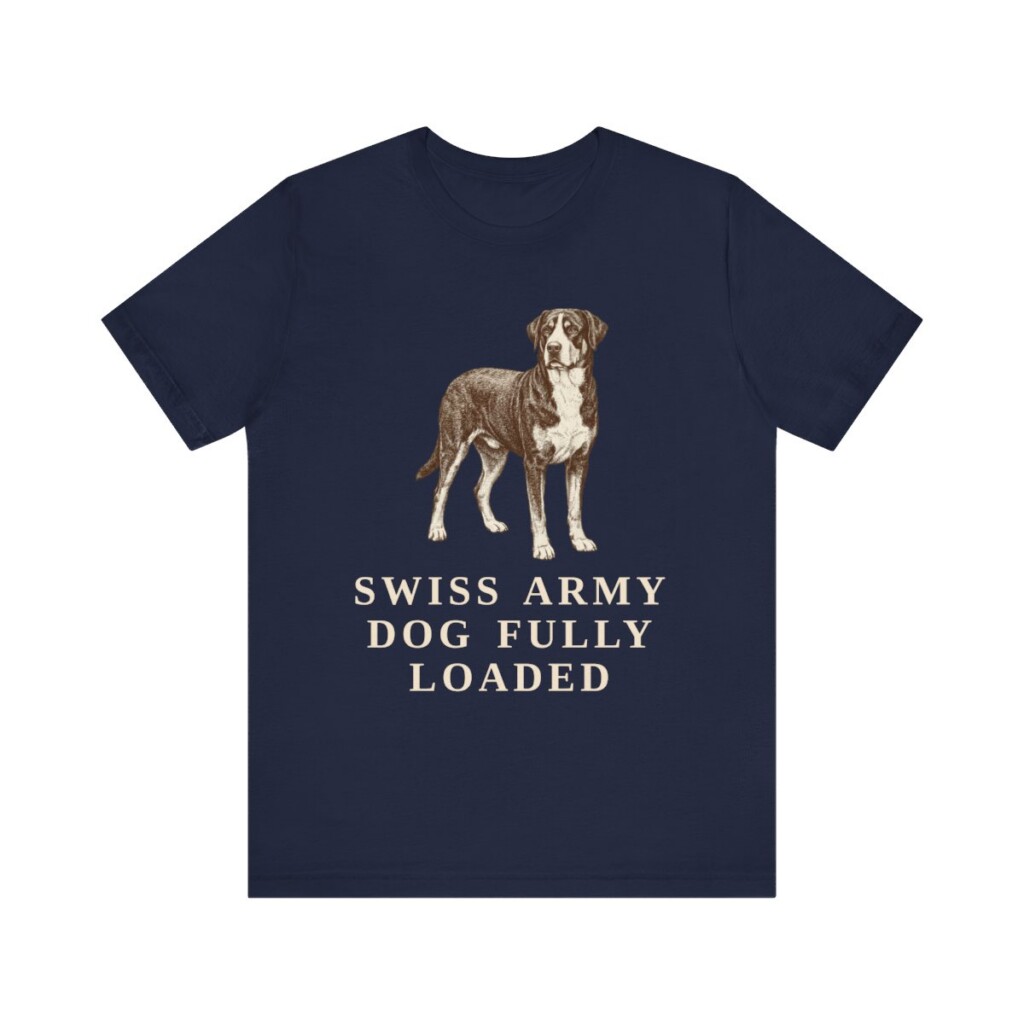 Greater Swiss Mountain Dog Humor Shirt, Vintage Dog Sketch Tee, Dog Humor Gift