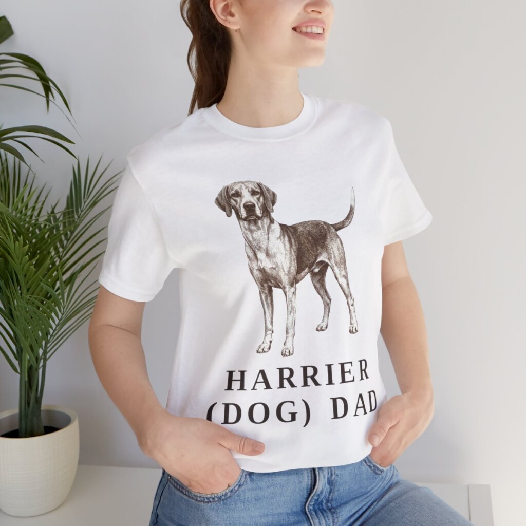 Harrier Dog Dad Shirt, Vintage Dog Sketch Tee, Dog Dad Gift Harrier Dog Dad Shirt, Vintage Dog Sketch Tee, Dog Dad Gift