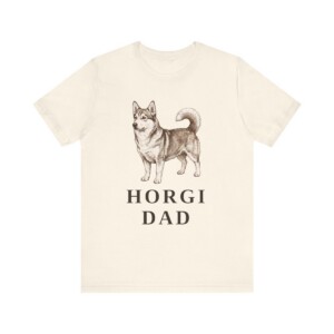 Horgi Dad Shirt, Vintage Dog Sketch Tee, Dog Dad Gift