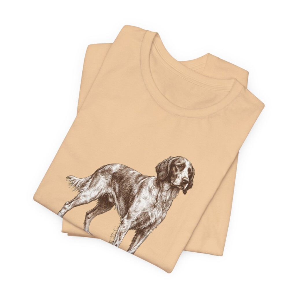 Irish Red and White Setter Dad Shirt, Vintage Dog Sketch Tee, Dog Dad Gift