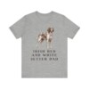 Irish Red and White Setter Dad Shirt, Vintage Dog Sketch Tee, Dog Dad Gift