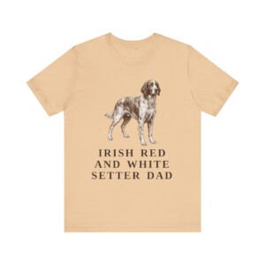 Irish Red and White Setter Dad Shirt, Vintage Dog Sketch Tee, Dog Dad Gift